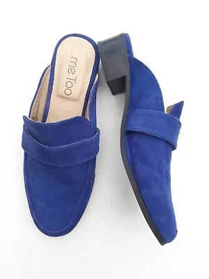 Me Too Jada Shoes Blue Cobalt 6.5 M Suede Flats Slip On • $22
