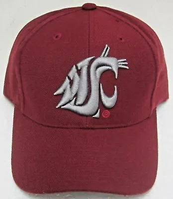 Washington State Cougars Crimson Structured One Size Fits All Adjustable Hat • $394.95