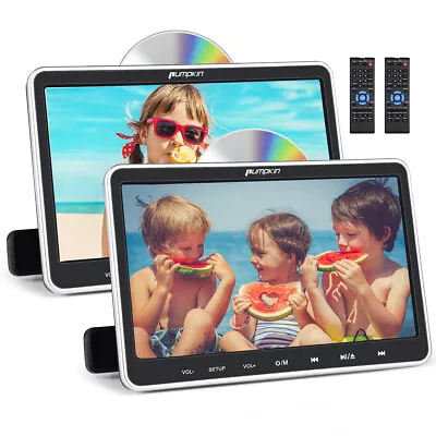 2 X 10.1  Dual Screen Car Headrest Back-Seat DVD Player USB Monitor W/Headsets • $188.55