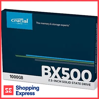 $108 • Buy Crucial 1TB SSD BX500 3D NAND SATA 2.5 Inch Internal Solid State Drive SATA III