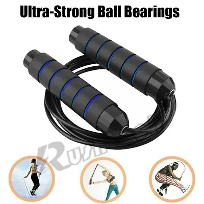 Jump Rope Skipping Aerobic Exercise Boxing Adjustable Bearing Speed Fitness Gym • $6.93