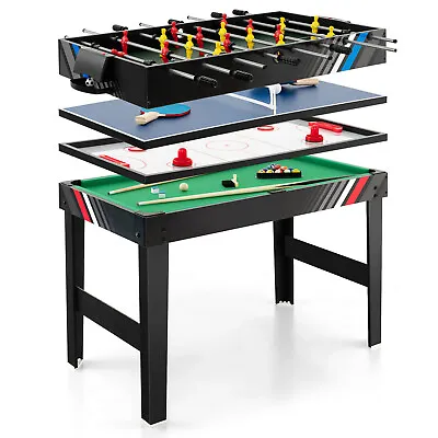 4-in-1 Multi Game Table 49  Foosball Table With Pool Billiards Air Hockey Party • $169.99