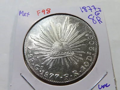 F98 Mexico 1877-Guanajato 8 Reales UNC • $56