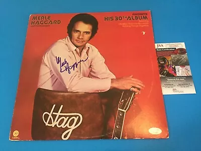 Merle Haggard His 30th Album Signed Auto 12  Vinyl Record Album JSA COA • $499.99