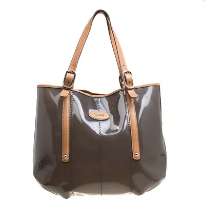 Tod's Black/Brown PVC And Leather Tote • $369.60