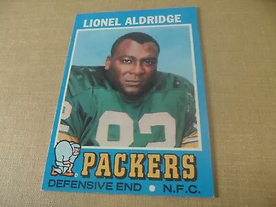 5a-185 1971 Topps Football Card #28 Lionel Aldridge Defensive End Packers • $4.42