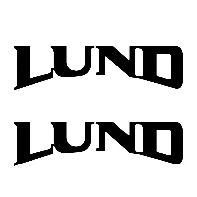 Set Of 2 Marine Grade Vinyl Decals For Lund Boat Hull Curved Style • $16.88