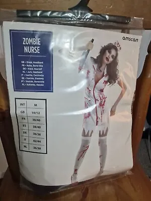 Amscan Zombie Nurse Costume Size M - 9902686 • £15