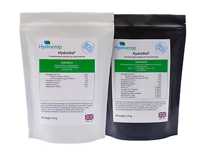 Hydrocrop Soluble Dry Powder Complete Hydroponics Nutrient Plant Fertiliser Feed • £107