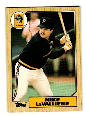 1987 Topps Traded Baseball Card #61T  Mike LaValliere    Pittsburgh Pirates     • $1.25
