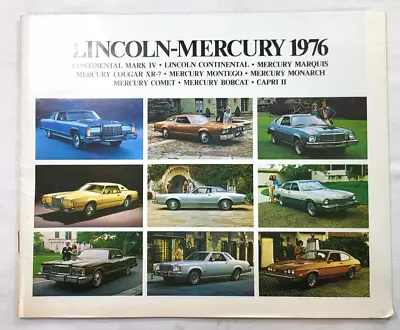1976 Lincoln Mercury Sales Brochure Marquis Montego Capri Mark IV Continental • $11.95
