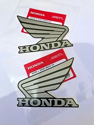 Honda GENUINE Wing Fuel Tank Decal Wings Sticker 90mm GREY + BLACK *UK STOCK* • £9.15