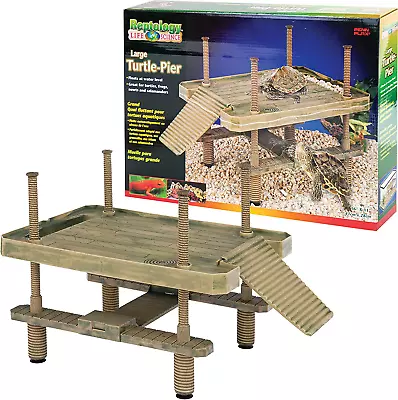 Penn-Plax Reptology Aquatic Turtle Pier And Basking Platform | Floating Above Ta • $32.03