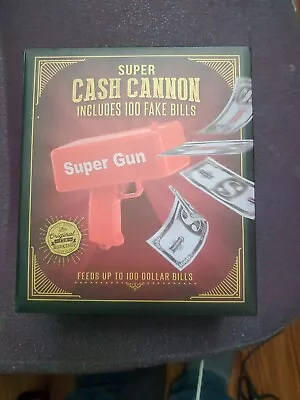 NEW Make It Rain Money Machine Gun Shooter Super Cash Cannon With 100 Toy Bills • $18.95