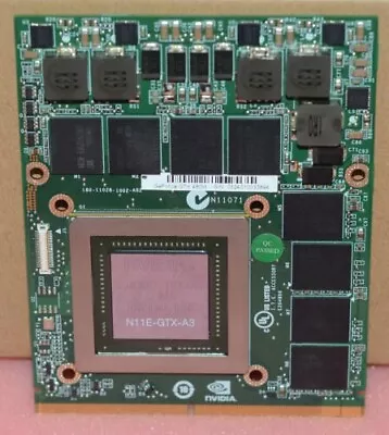 Clevo NVIDIA GTX 480M 2GB N11E-GTX-A3 Vedio Card For Clevo D900F HP 8700W • $98.16