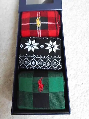 Polo Ralph Lauren Festive Boxed Sets Of Socks - Size 7-11 RRP £54.99 • £32.99