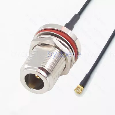 IPX IPEX U.FL UFL To N Female Bulkhead 1.37mm Pigtail Coax Cable 50ohm Bydpete • $3.70