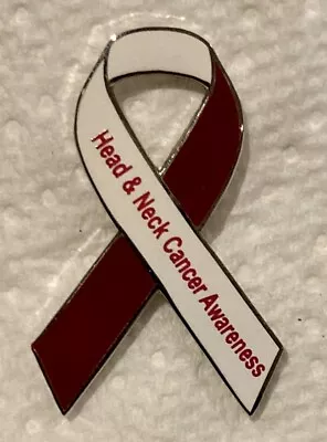***NEW*** Head And Neck Cancer Awareness Ribbon Enamel Badge / Brooch. Charity. • £3.99
