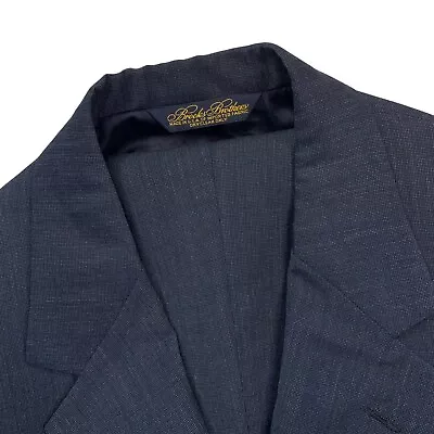 VTG 42 R Brooks Brothers  Madison Fit Navy Blue Micro Knit Wool Suit Made USA • $149.95