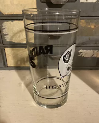 Los Angeles RAIDERS Drinking Glass Vintage Clear Tall  • $35