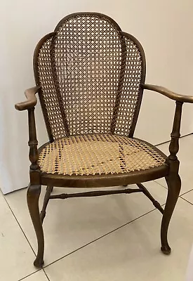 Antique Edwardian Bergère Chair • £50