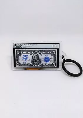 1889 $5 Dollar Silver Certificate Banknote KeychainNovelty Gift Collector • $8.99