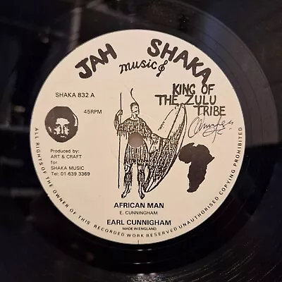 Earl Cunningham - African Man Jah Shaka Music 12  Vinyl Record EX • £45