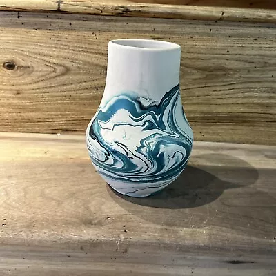 Vintage Nemadji Clay Swirl Pottery Vase | Vintage Unglazed • $35