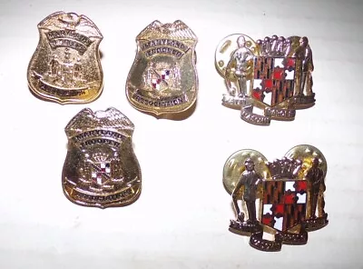 5 Obsolete Maryland Trooper Association MTA State Police Pinback Lot • $29.99