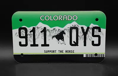 Colorado MOTORCYCLE License Plate - SUPPORT THE HORSE - Barn Stable Horses 911 • $59.99