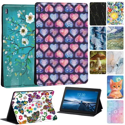 Printed Leather Tablet Stand Cover Case For Lenovo Tab E10 M7 M8 M9 M10 M10 Plus • £7.93