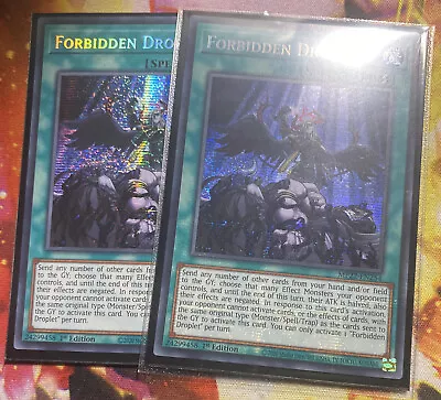 £14.50 • Buy Forbidden Droplet - MP22-EN254 - Prismatic Secret Rare - 1st Edition YuGiOh Mint