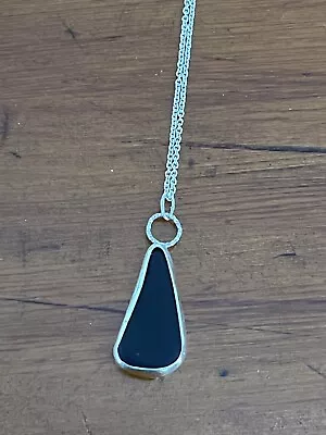 Genuine Scottish Sea Glass Pendant Necklace Pirate Glass Sterling Silver  Chain • $50