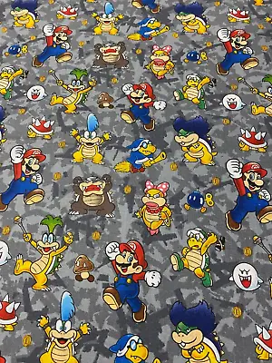 Mario Brother’s Cotton Fabric Fq • $8.99