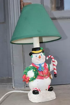 Vintage Snowman Christmas Lamp 12  Hand Painted Cute! • $14.97