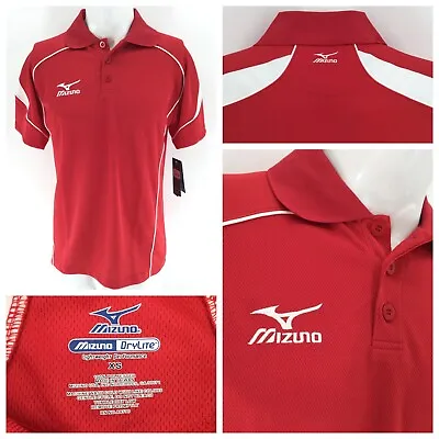Mizuno DryLite Polo Shirt XS Men Red Poly Lightweight NWT YGI T3-18 • $31.99