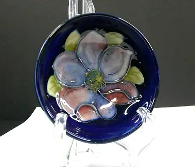 Moorcroft Pottery Small Bowl Made In England Signed Floral Multicolor-Blue • $37.10