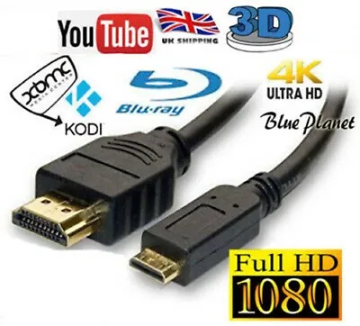 1.8M Micro USB To HDMI 1080p Cable TV AV Adapter For Mobile Phones Tablets HDTV • £3.99