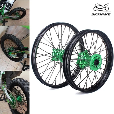$464.52 • Buy 21  19  Spoked CNC Front Rear Wheel Set For Kawasaki KX250 KX250F KX450F 2006-18