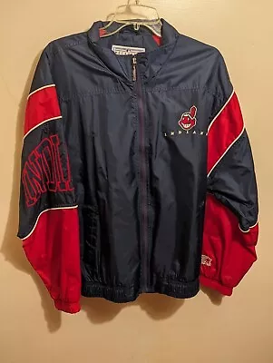 Vintage MLB Starter Cleveland Indians Windbreaker Jacket Size XL • $50