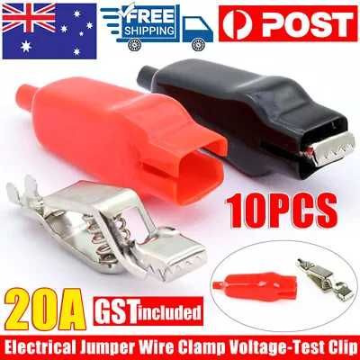 10x For Electrical Jumper Wire Clamp Voltage-Test Clip Sheathed Alligator Clips • $14.95