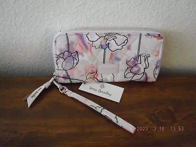 Vera Bradley Rfid Ultralight Accordian Wristlet In Anemone Watercolor Nwt • $29