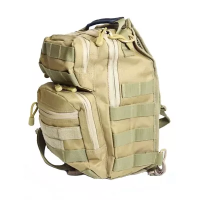 AXEL Tactical 12L Shoulder Crossbody Sling Chest Bag Tan 600D Oxford Material • £8