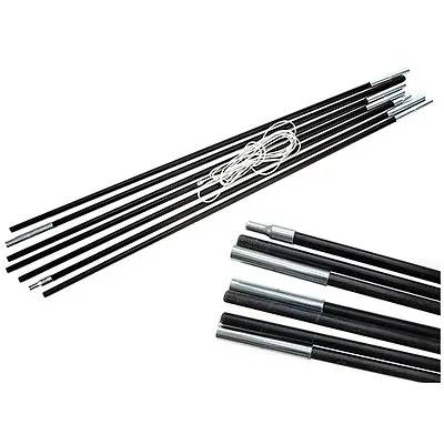 £12.99 • Buy Tent Pole Kits 9.5mm X 5.5m (9 Sections) Pre-Threaded Replacement Poles