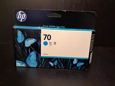 Genuine HP C9452A 70 Cyan Ink Cart. Z2100Z3100Z3200Z5200 Exp. 06/2017 • $26.50