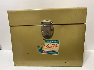 Vintage Versa File Silver Metal Storage Letter Size Document Box- NO KEY • $25