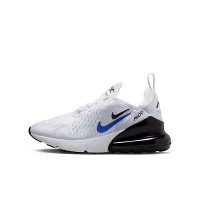 Nike Air Max 270 GS Size 6Y White Black/Hyper Royal FD0691 100 Women’s US 7.5 • $120