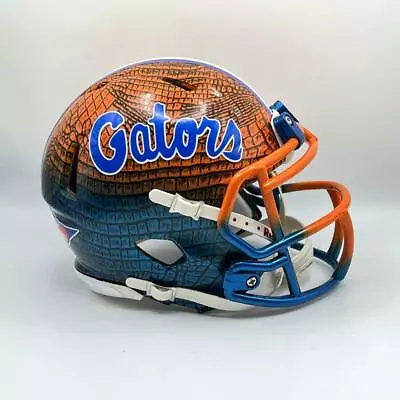 Florida Gators CUSTOM 2-Tone Hydro-Dipped GATOR Skin Mini Football Helmet • $140