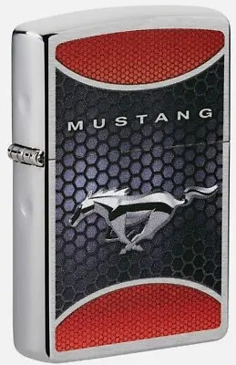 Zippo 49519 Ford Mustang Brushed Chrome Windproof Lighter • $26.29
