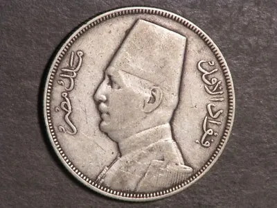 $11.50 • Buy EGYPT 1929(AH1348) 10 Piastres Silver F-VF
